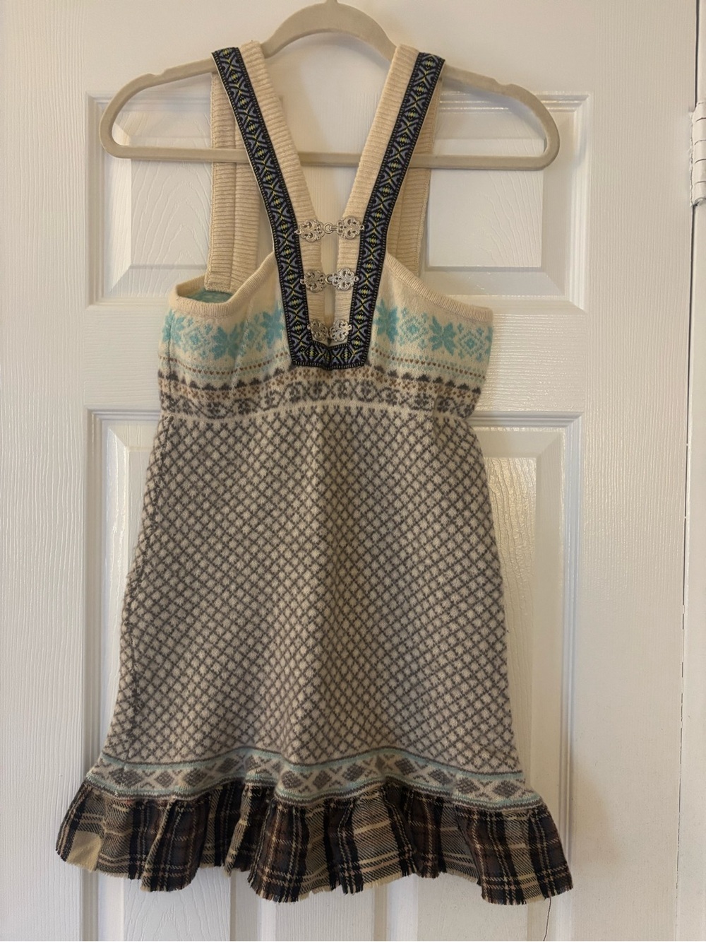 Free People Vintage Wool Fair Isle Nordic Dress